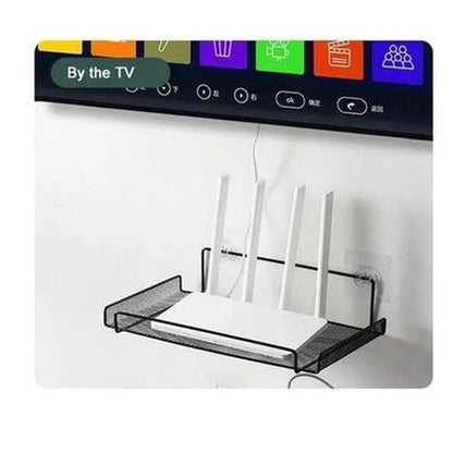 Router Storage Rack Storage Hooks & Racks Storage Shelf Over TV for Router – Dondepiso