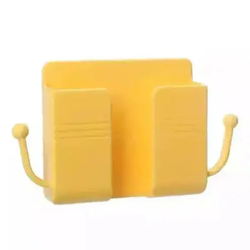 Wall Cell Phone Rack Storage Hooks & Racks Yellow Wall Mount Adhesive Mobile Phone Rack – Dondepiso