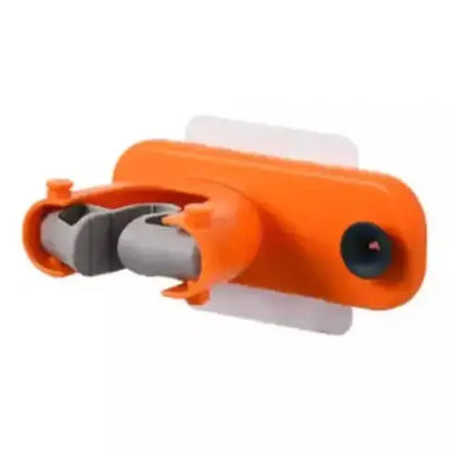 Wall Mop Holder Storage Hooks & Racks Orange Wall-Mounted Mop Holder Punch Free - Dondepiso