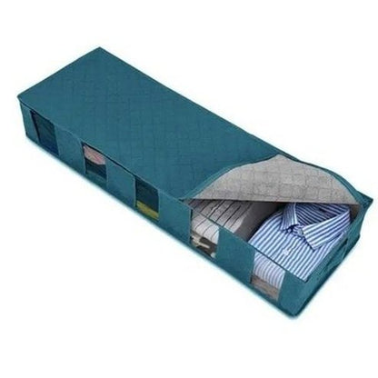 Bed Storage Bag Storage & Organization Blue Non-woven Under Bed Storage Bag Quilt Blanket – Dondepiso