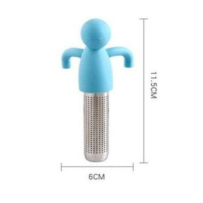 Anthropomorphic tea strainer Tea Strainers Resting Little Man Shaped Tea Infuser – Dondepiso