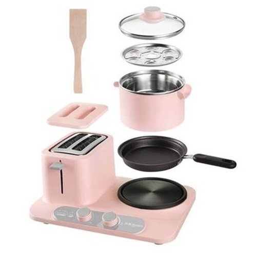 Multipurpose Breakfast Machine Toasters & Grills CN / Pink 3-in-1 multifunction toaster with frying pan – Dondepiso