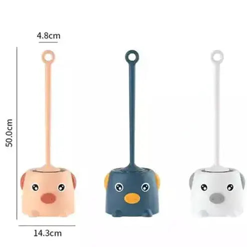 Piggy Toilet Brush Toilet Brushes & Holders Soft Hair Cartoon Cute Piggy Toilet Brush Holder – Dondepiso