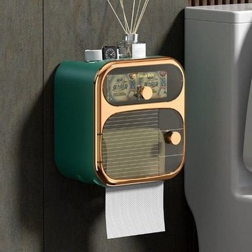 Hanging Toilet Paper Box Toilet Paper Holders Green Light luxury Hanging Toilet Paper Box · Dondepiso