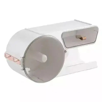 Roll Paper Rack Toilet Paper Holders White Multipurpose Bathroom Toilet Paper Storage Box – Dondepiso