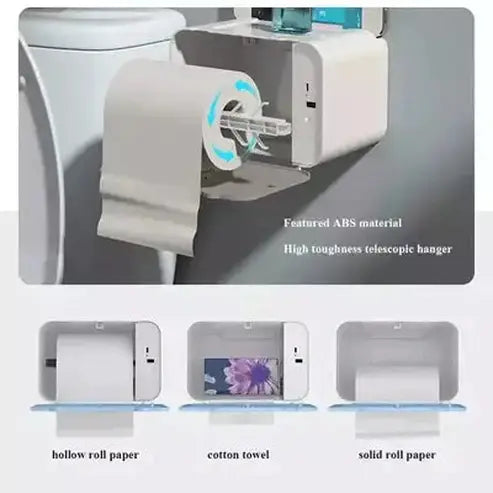 Induction Toilet Paper Holder Toilet Paper Holders Gray Smart Induction Toilet Paper Dispenser Box – Dondepiso