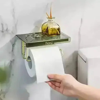 Iron Toilet Paper Holder Toilet Paper Holders Gold Wall Mount Gold Iron Toilet Paper Holder – Dondepiso 