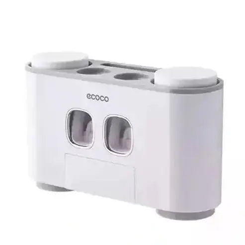 Toothpaste Bathroom Box Toothbrush Holders Gray Toothpaste Dispenser Box with mouthwash cup · Dondepiso