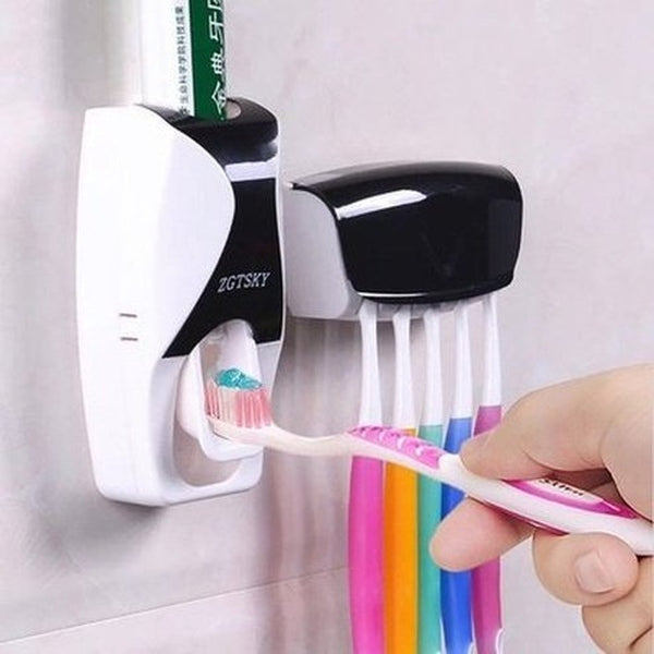 Hanging Toothpaste Dispenser Toothbrush Holders Toothpaste Dispenser Set Plus Toothbrush Holder · Dondepiso