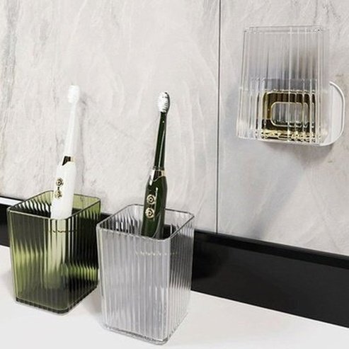 Clear Toothbrush Rack Toothbrush Holders Wall Mounted Clear Toothbrush Cup Rack · Dondepiso
