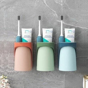 Wall Mounted Rinse Cup Rack Toothbrush Holders Wall Mounted Rinse Tumbler and Toothbrush Holder · Dondepiso
