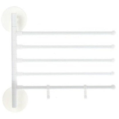 Towel Hanger Rack Towel Racks & Holders White 5 Layer Wall Mount Towel Rack With 5 Rotating Rods · Dondepiso