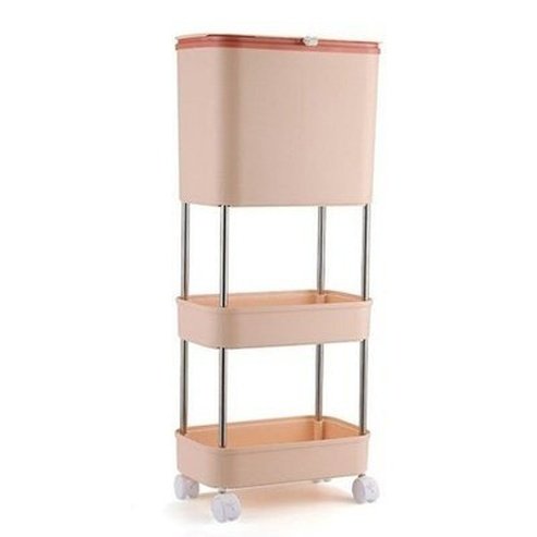 Multi-layer Dustbin Trash Cans & Wastebaskets 3-tier pink Multi-layer Recycling Dustbin – Dondepiso