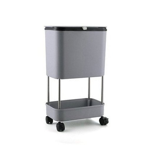 Multi-layer Dustbin Trash Cans & Wastebaskets 2-tier grey Multi-layer Recycling Dustbin – Dondepiso