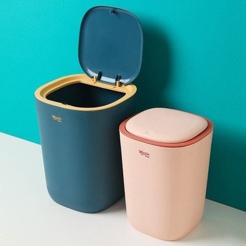 Mini Trash Can Trash Cans & Wastebaskets Small trash can with pop-up lid – Dondepiso