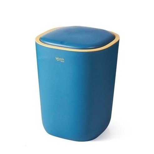 Mini Trash Can Trash Cans & Wastebaskets Blue / L Small trash can with pop-up lid – Dondepiso