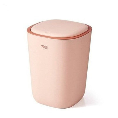 Mini Trash Can Trash Cans & Wastebaskets Pink / L Small trash can with pop-up lid – Dondepiso