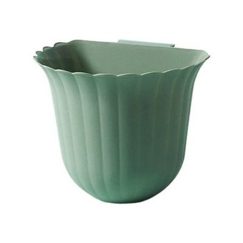 Flower Trash Can Trash Cans & Wastebaskets Green Wall-Mounted Plastic Flower Trash Can – Dondepiso