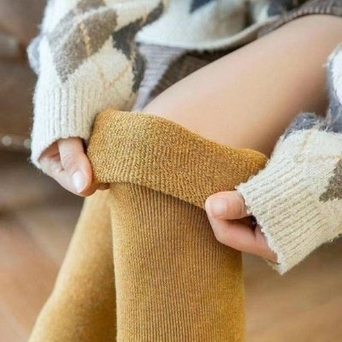 Winter Girls High Socks Underwear & Socks Winter Girls Anti-Fading Thick Thigh High Socks – Dondepiso