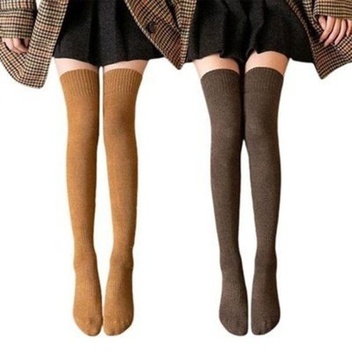 Winter Girls High Socks Underwear &Socks Winter Girls Anti-Fading Thick Thigh High Socks – Dondepiso