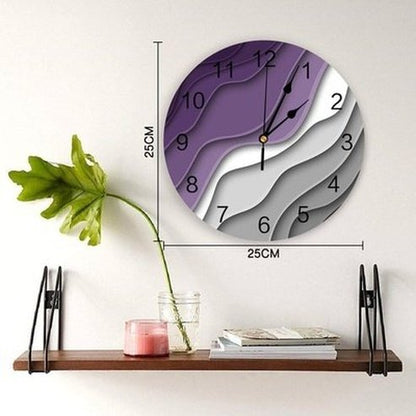 Wall Decor Clock Wall Clocks Purple Geometric Abstract Wall Decor PVC Clock · Dondepiso