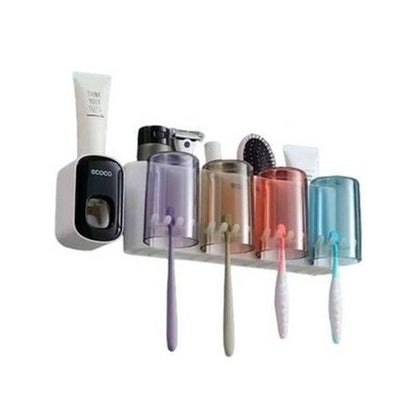 Wall Toothbrush Holder Toothbrush Holders Black Toothbrush Rack and Toothpaste Dispenser Box · Dondepiso