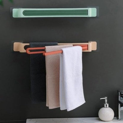 Wall Towel Rack Towel Racks & Holders Bathroom Wall Towel Rack 90-Degree Rotation – Dondepiso