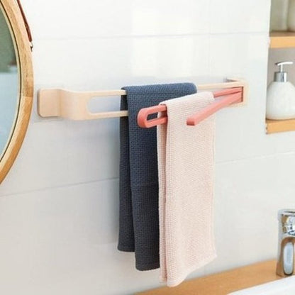 Wall Towel Rack Towel Racks & Holders Bathroom Wall Towel Rack 90-Degree Rotation – Dondepiso