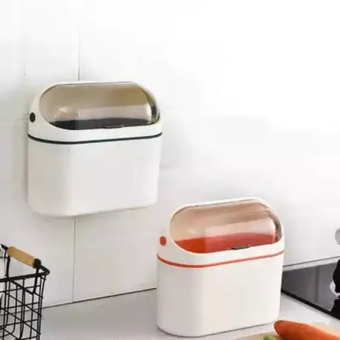 Wall Trash Can Trash Cans & Wastebaskets Mini Under Cabinet Kitchen Trash Can – Dondepiso