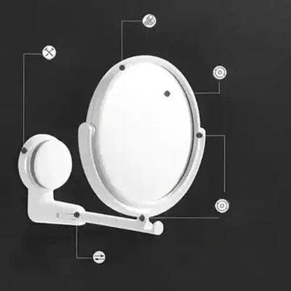 Wall Vanity Mirror Face Mirrors White Rotating Folding Mini Wall Vanity Mirror · Dondepiso