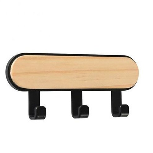 Wall Wood Hook Storage Hooks & Racks There Hooks Strong Adhesive Wall Wooden Hook · Dondepiso