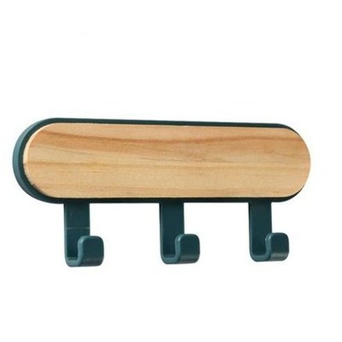 Wall Wood Hook Storage Hooks & Racks There Hooks 3 Strong Adhesive Wall Wooden Hook · Dondepiso