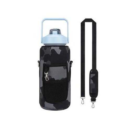 Hiking Bottle With Cover Water Bottles Black Water Bottle Carrier For Hiking With Strap · Dondepiso