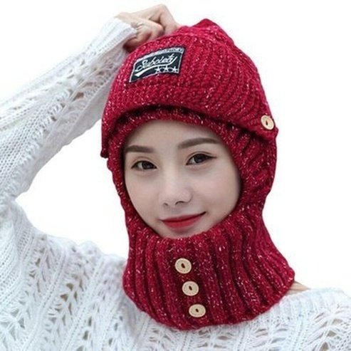 Woman Winter Polar Hat Hats red Winter knitted hats for women thick and warm – Dondepiso