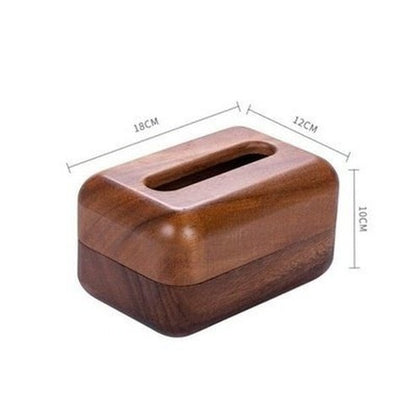 Wood Tissue Box Facial Tissue Holders Brown Acacia Solid Wood Facial Tissue Holder Box · Dondepiso
