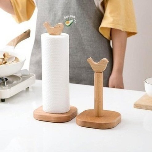 Wooden Paper Towel Rack Kitchen Utensil Holders & Racks Vertical Wooden Paper Towel Rack Napkin Holder · Dondepiso
