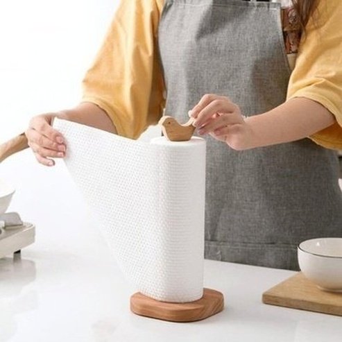 Wooden Paper Towel Rack Kitchen Utensil Holders & Racks Vertical Wooden Paper Towel Rack Napkin Holder · Dondepiso