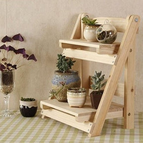 Wooden Plant Stand Plant Stands Retro Style Decoration Wooden Plant Stand · Dondepiso