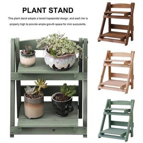 Wooden Plant Stand Plant Stands Retro Style Decoration Wooden Plant Stand · Dondepiso