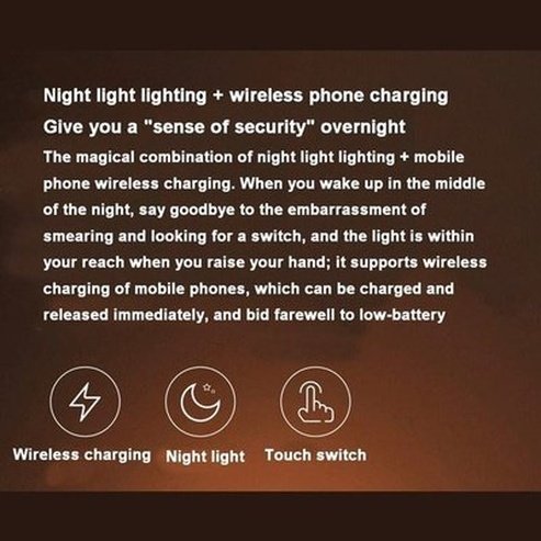 Xiaomi Mijia Mobile Phone Night Light Wireless Charging 10W Eye Protection Warm Tone Light Set Fast Charge Portable Led Lamp For Bedroom. Night Lights & Ambient Lighting